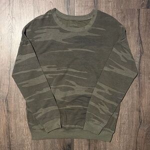 Zoe + Liv Olive Camouflage Long Sleeve Tee